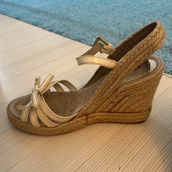 Prada cream espadrille wedges - Picture 2 of 5